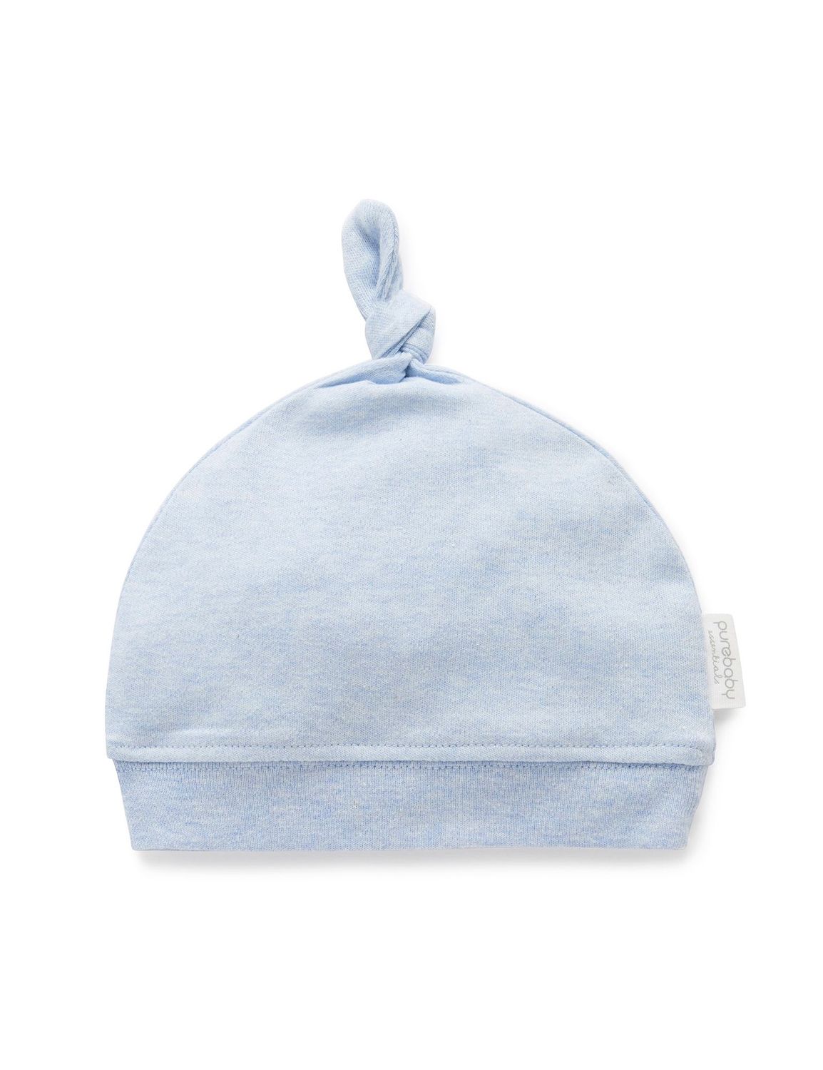 Knot Hat- Blue Melange