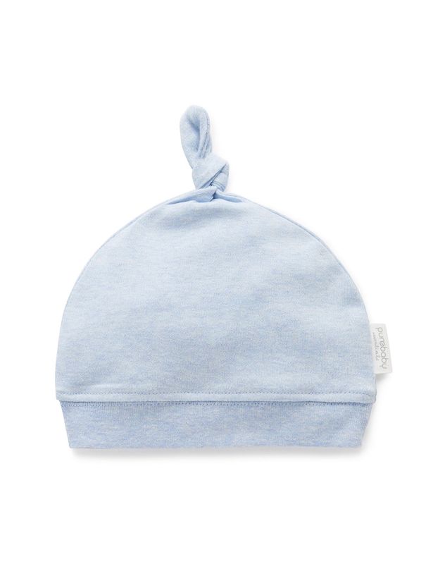 Knot Hat- Blue Melange