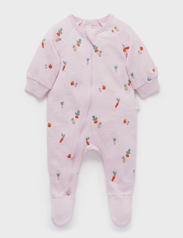EMBROIDERED FLEECE GROWSUIT-0000