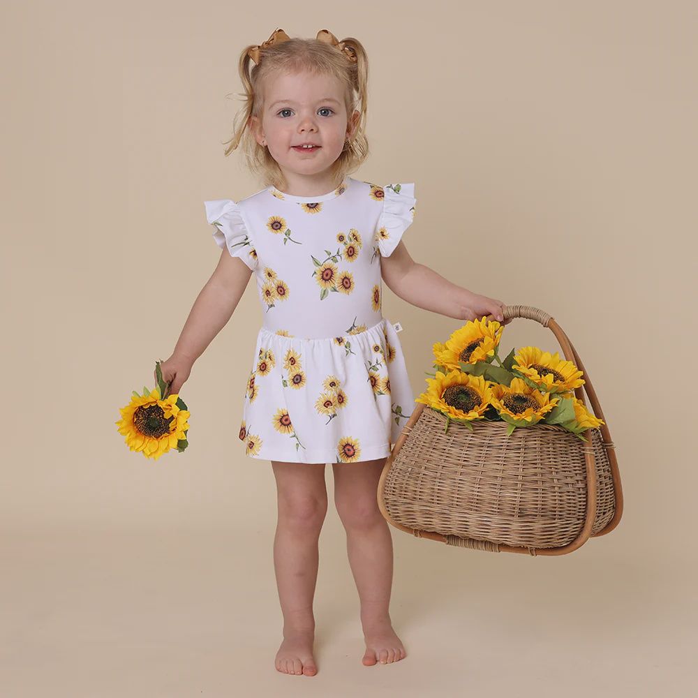 Sunflower Organic Dress with Frill