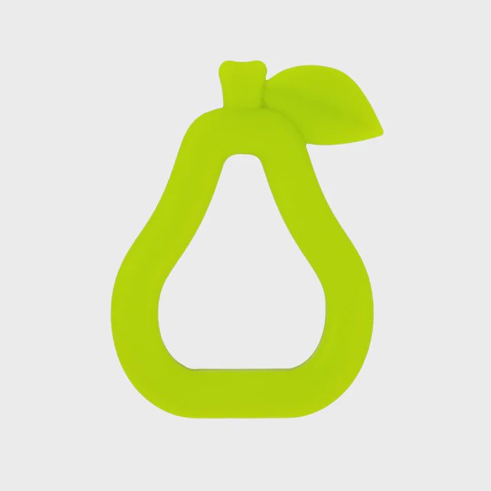 Silicone Pear Teether- Pear Green