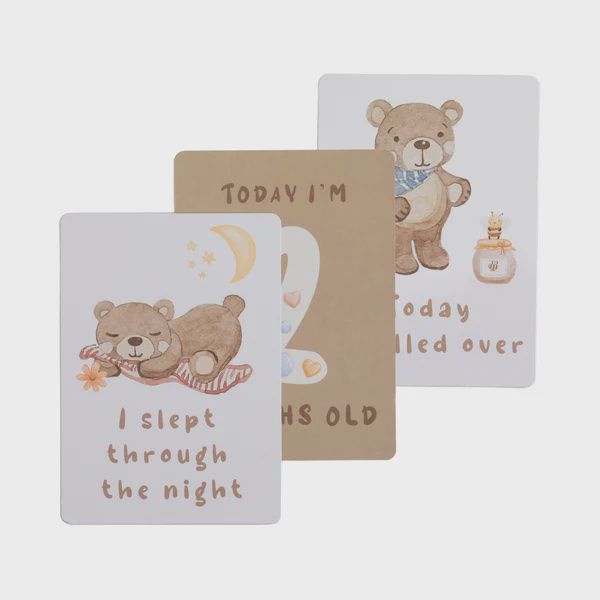 Milestone Cards- Cuddly Bear