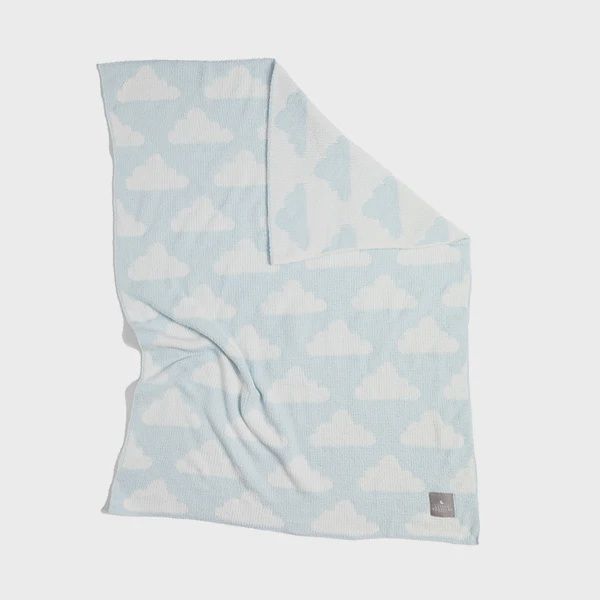 Chenille Blanket - Blue cloud