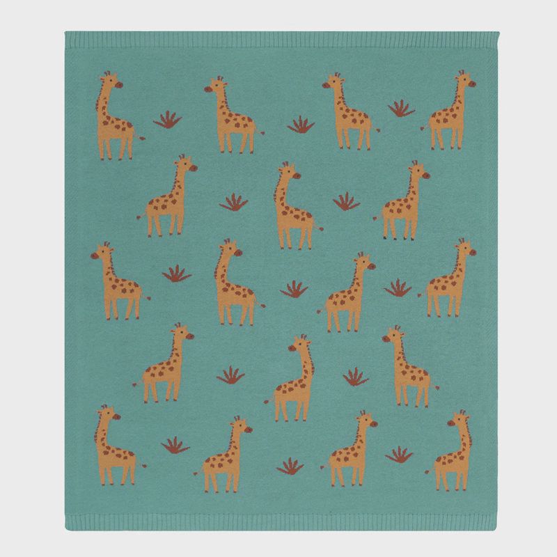 100% Cotton Whimsical Giraffe Baby Blanket