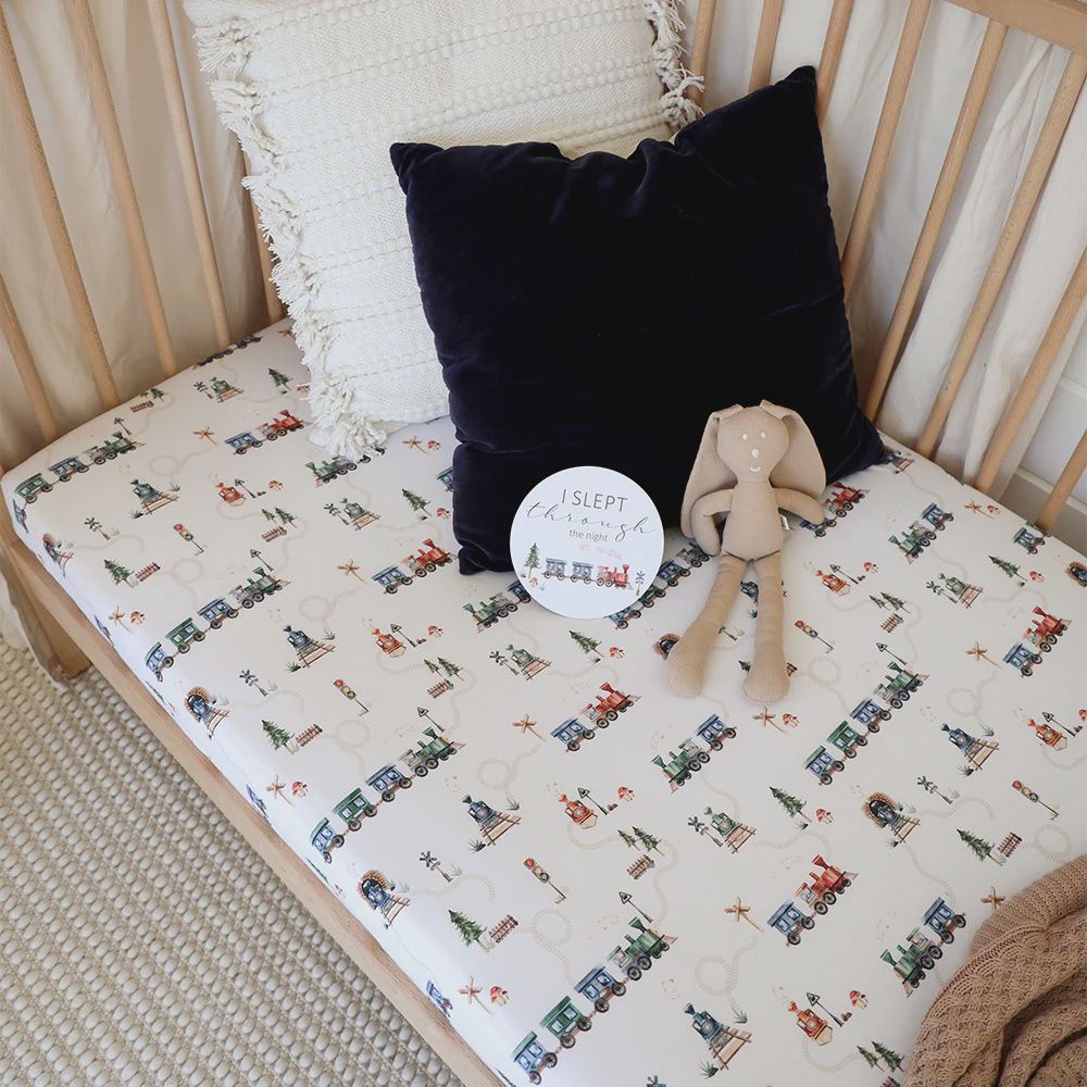 Train Organic Cot Sheet