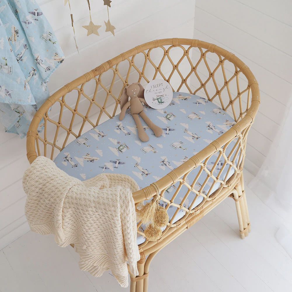 Taking Flight Organic Bassinet Sheet/Change pad Cover
