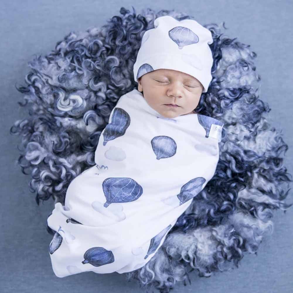 Cloud Chaser Snuggle swaddle and Beanie Set