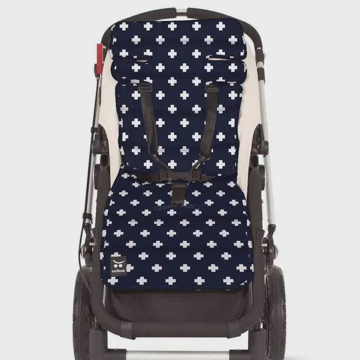 Pram Liner -Navy Crosses