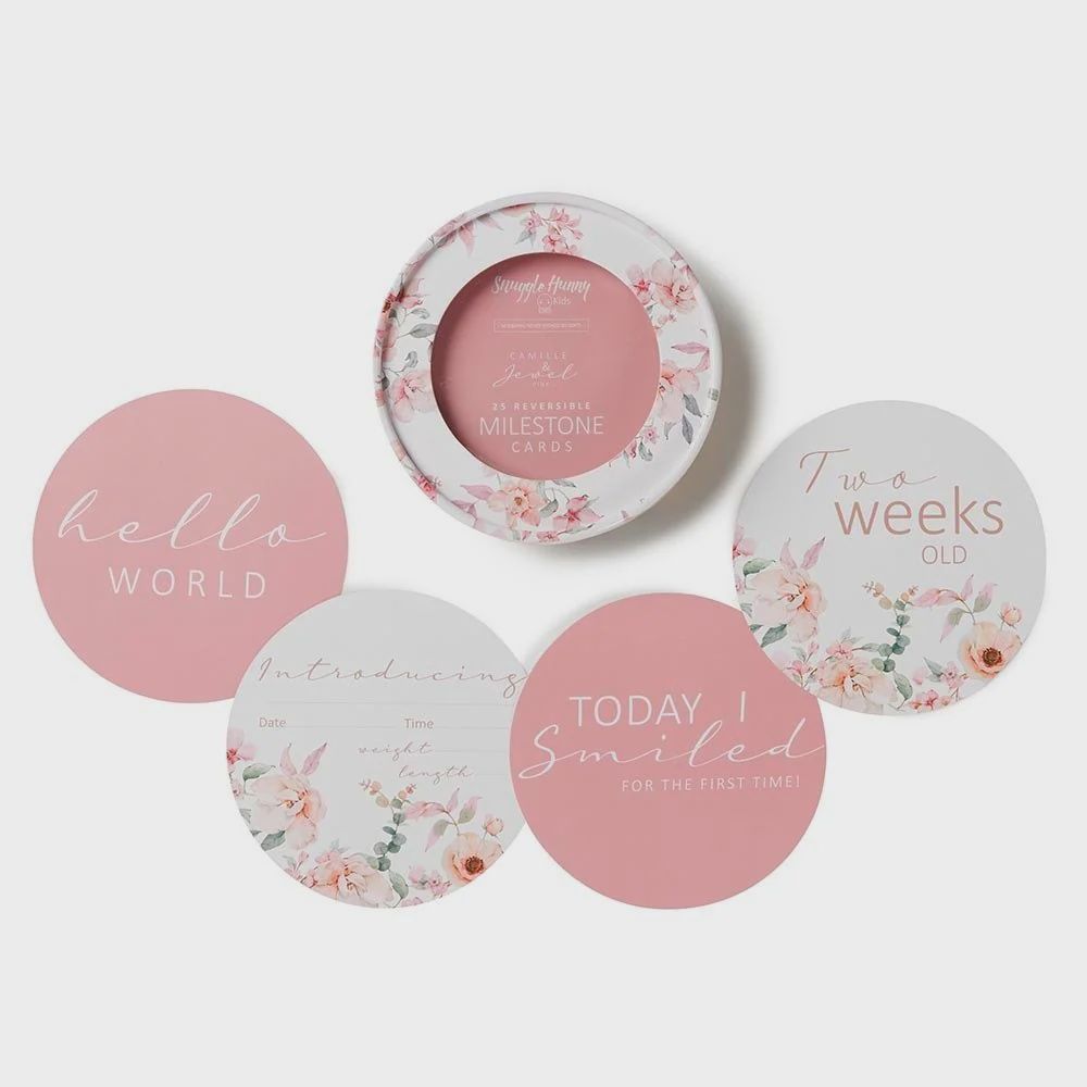Camille and Jewel Reversible Milestone Cards