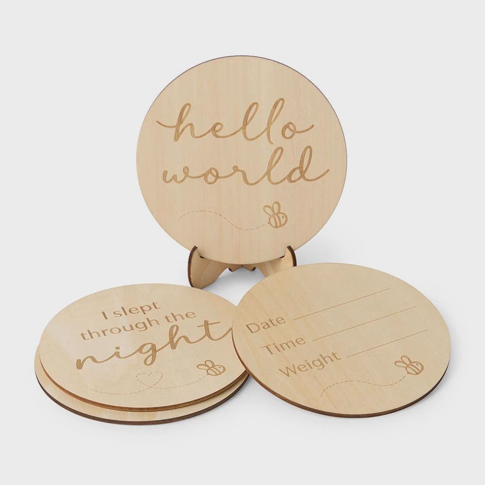 Busy Bee Wooden Milestone Cards