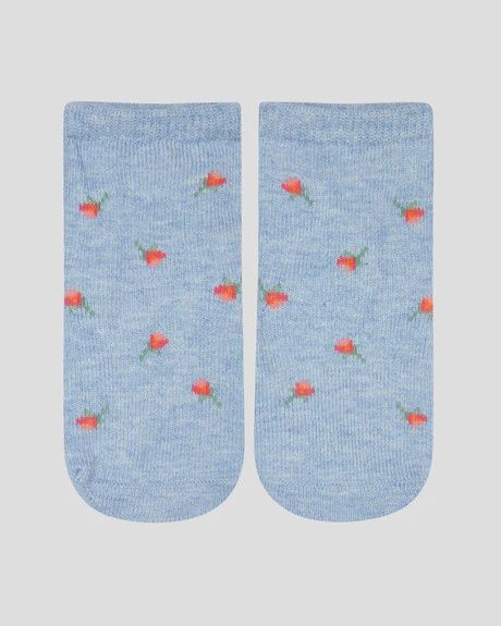 Organic Ankle Socks, Jacquard- Skyla