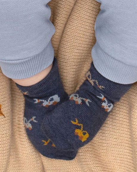 Organic Ankle Socks, Jacquard- Earthmover