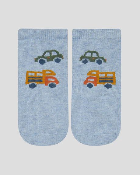 Organic Ankle Socks, Jacquard- Road Trip