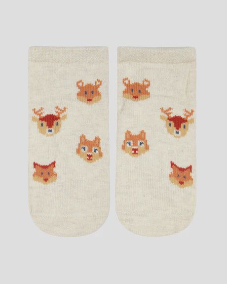 Organic Ankle Socks, Jacquard- Enchanted Forest
