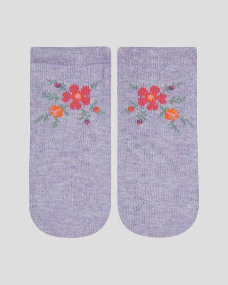 Organic Ankle Socks, Jacquard- Louisa