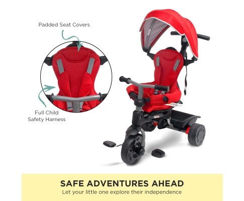 Veebee Explorer 3-stage Kids Trike With Canopy - Red