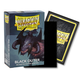 Dragon Shield 100 Matte Outer Sleeves, Colour: Black