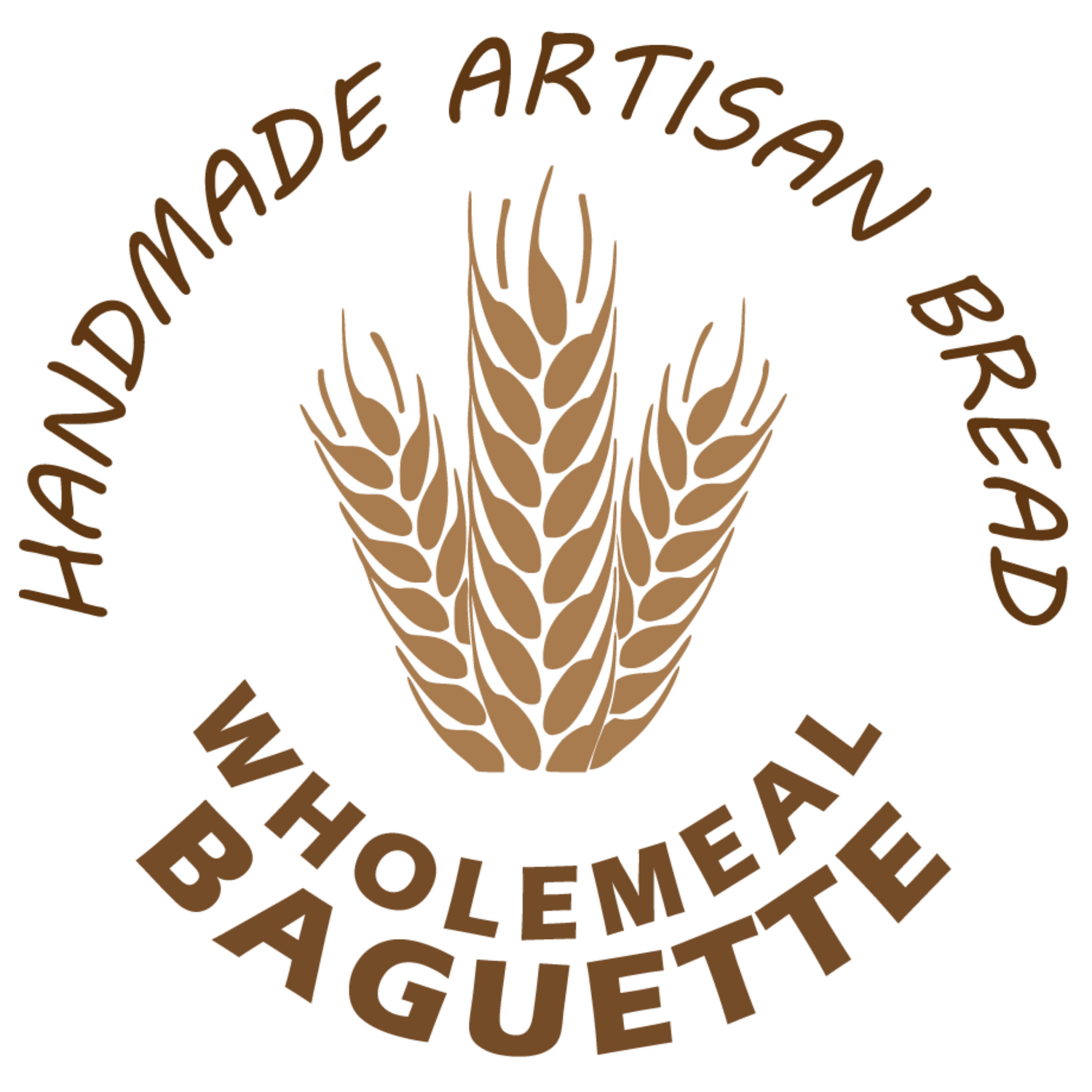 WHOLEMEAL BAGUETTE HANDMADE ARTISAN BREAD LABELS