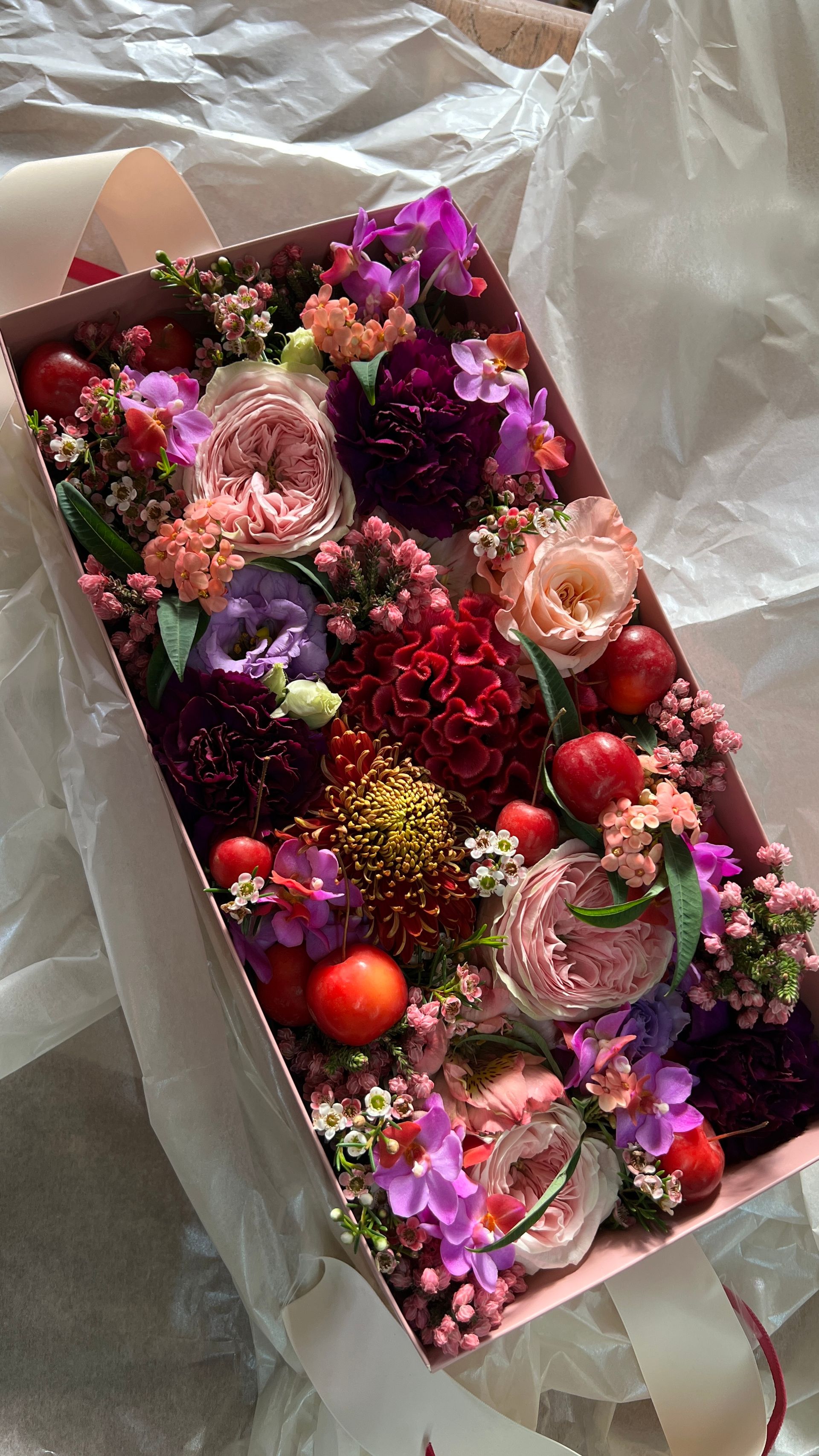 BOX MET VERSE BLOEMEN ~ BOX OF FLOWERS