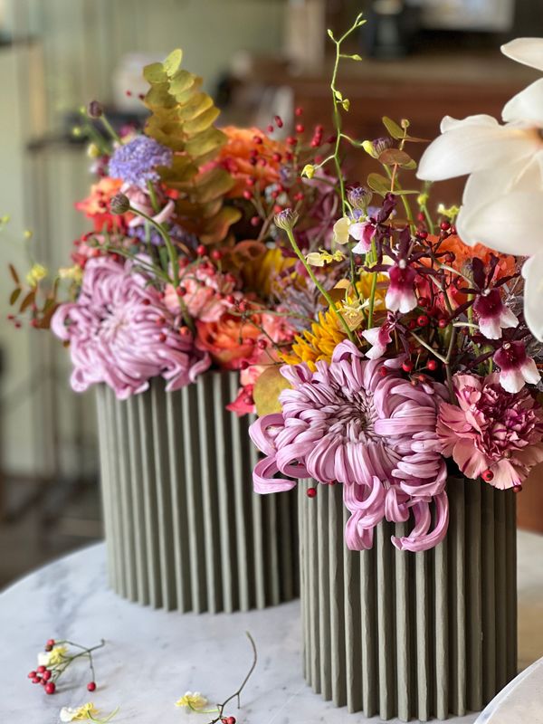 WAVE BOX MET VERSE BLOEMEN ~ WAVE BOX OF FLOWERS