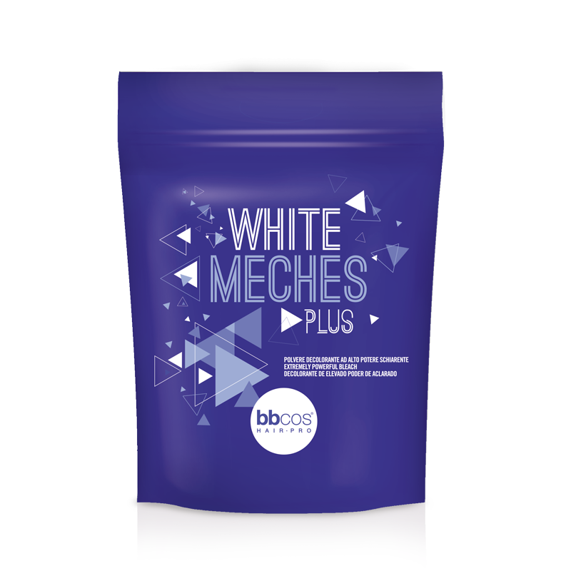 BBCOS WHITE MECHES PLUS BLEACH POWDER 500G