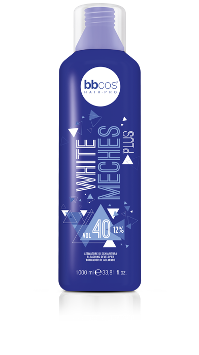 BBCOS WHITE MECHES PLUS CREAM DEVELOPER 40VOL (12%) 1000ml