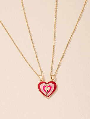 Matching Heartbreak Charm Necklaces (Pair)