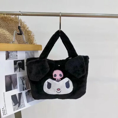 Black Kuromi Plush Handbag