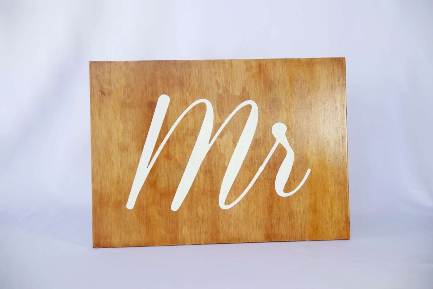 Mr and Mrs wooden board - large