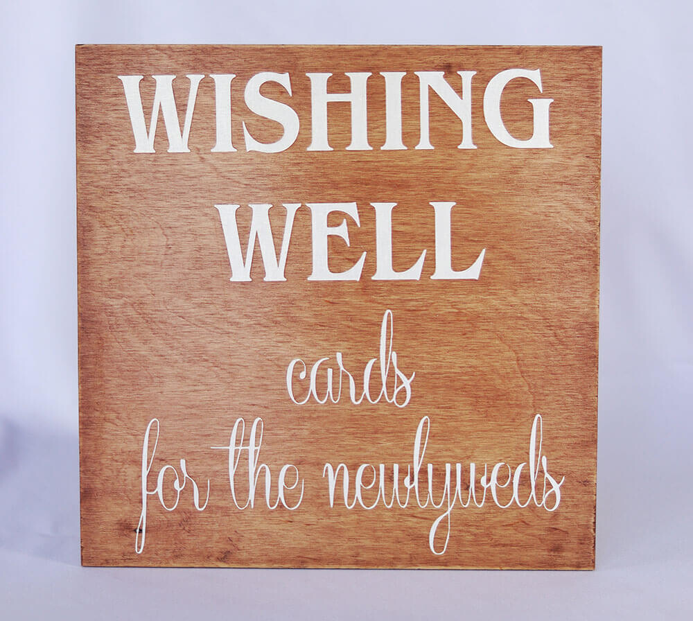 Wishing well cards for the newlywed