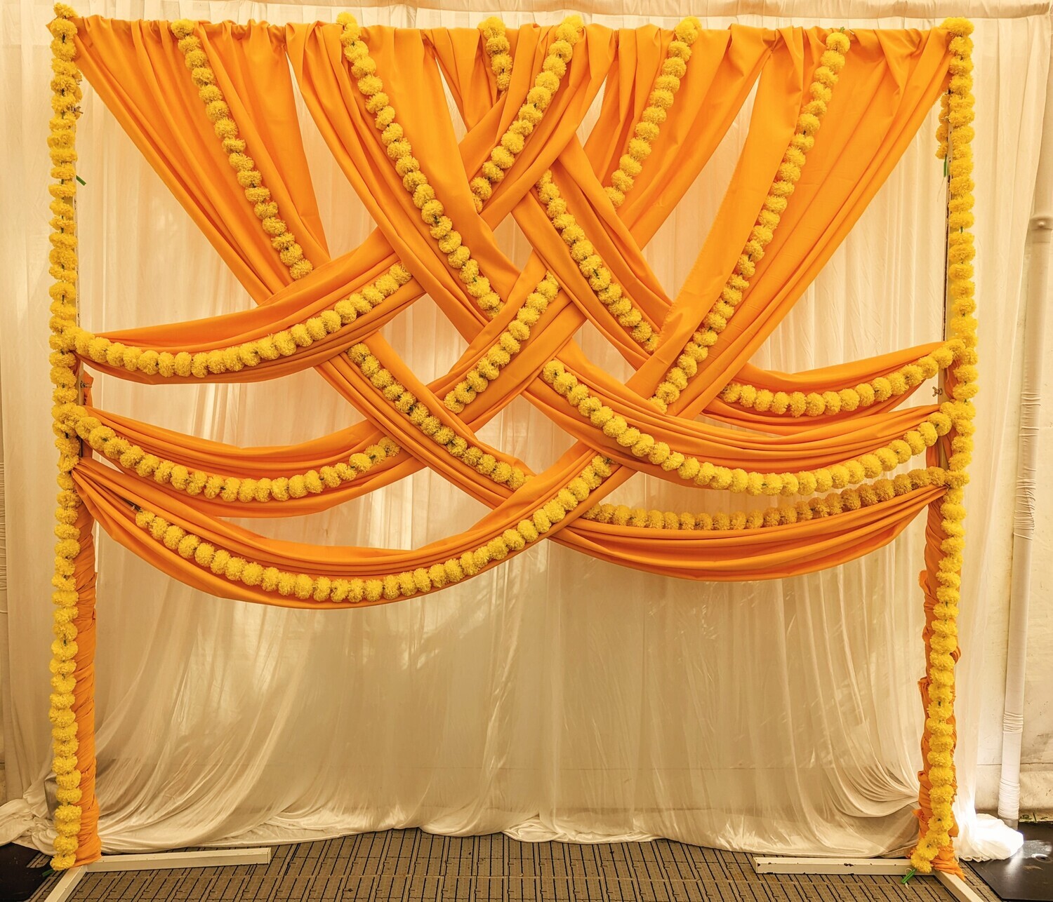 Orange, Yellow and Green Draping Fabric