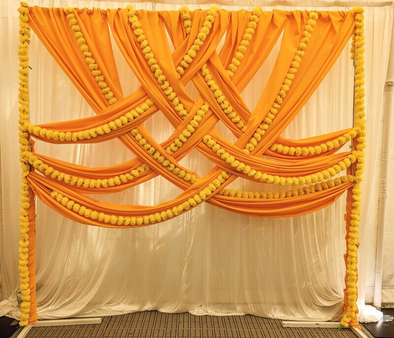 Orange, Yellow and Green Draping Fabric