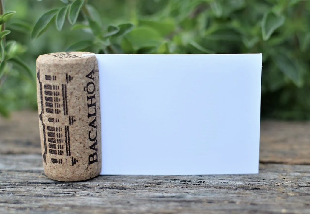 Cork placecard holders