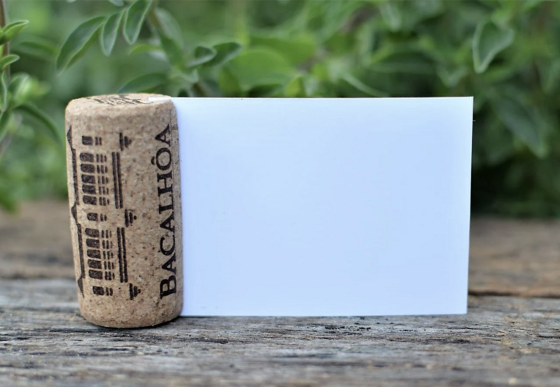 Cork placecard holders