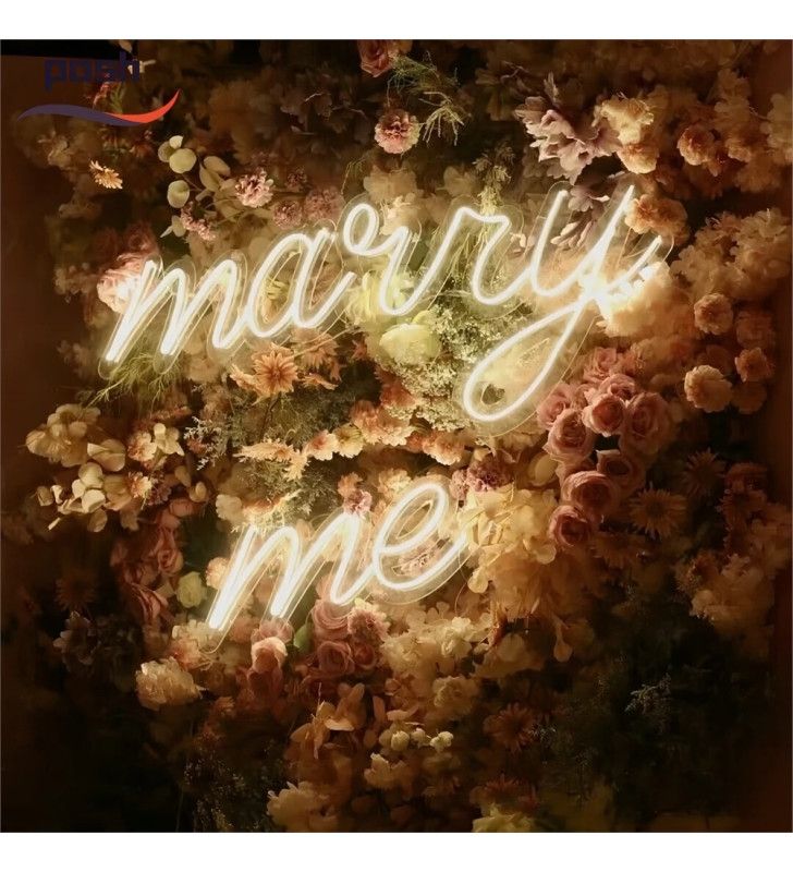 'Marry me' Neon sign
