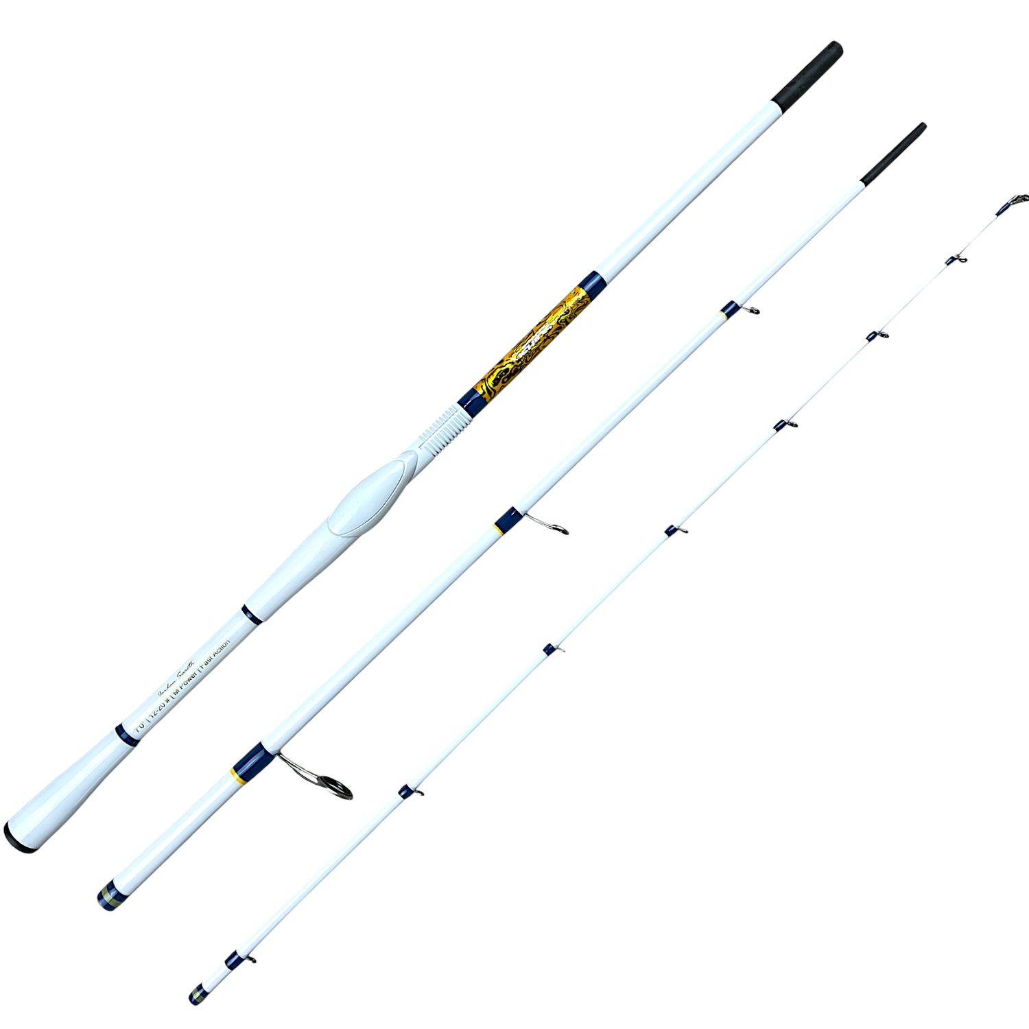 7'0" | 12-25 lb. | 1/2 - 1 1/2 oz. | Fast Action | Heavy Power | 3 Piece