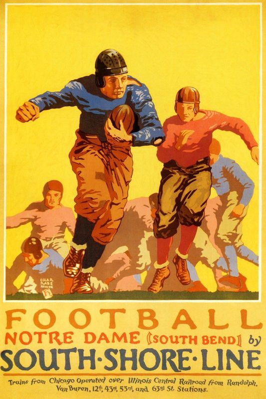 Football Notre Dame (South Bend) - Running Play