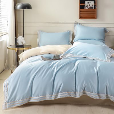 100% COTTON 500TC BLUE