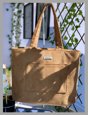 Trendsetter Tan Corduroy Handbag