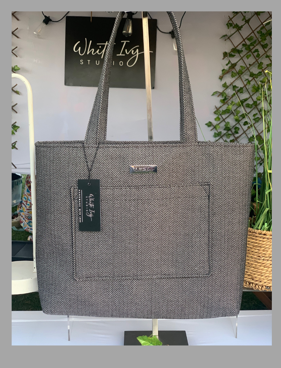 Silver Grey Trendsetter Handbag / Laptop Bag