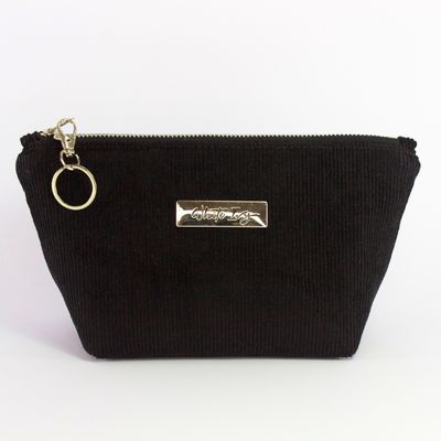 Black Corduroy Make-up Bag