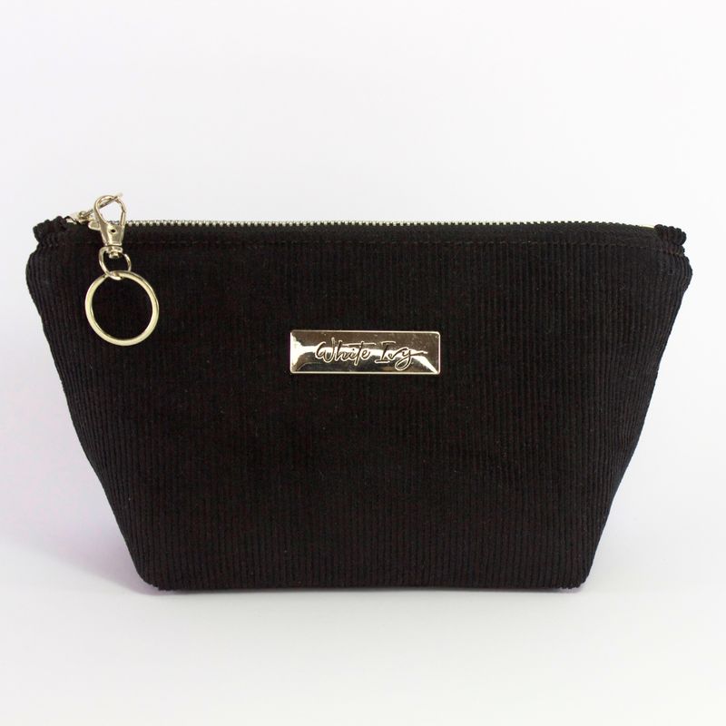 Black Corduroy Make-up Bag