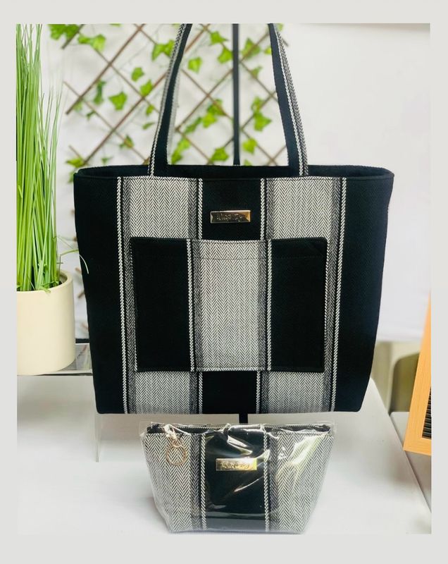 Black and Grey Trendsetter Handbag