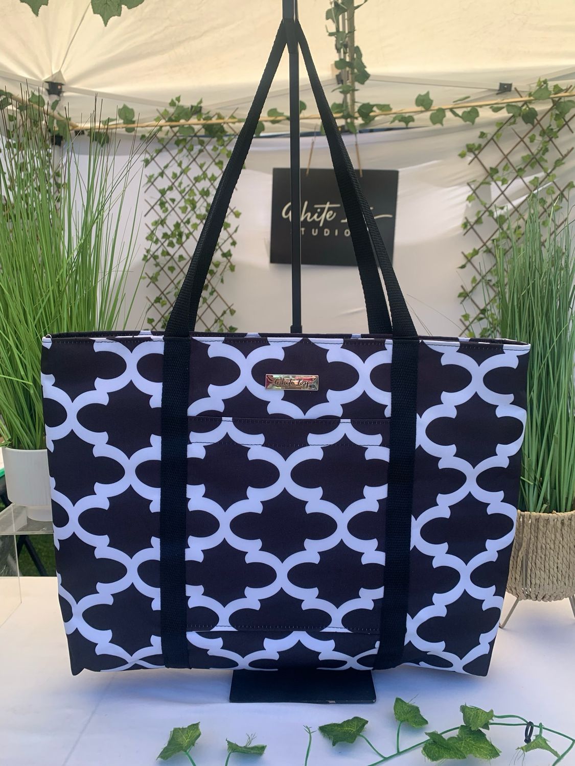 Black &amp; White water repellant Bag