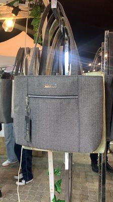 Classic Silver Black Handbag