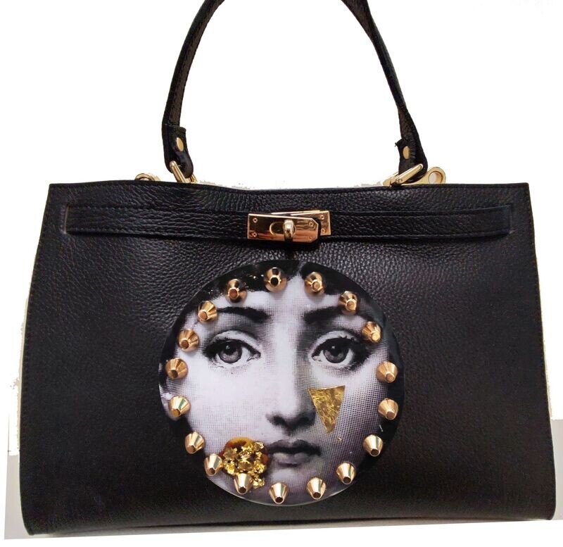 Borsa in pelle nera