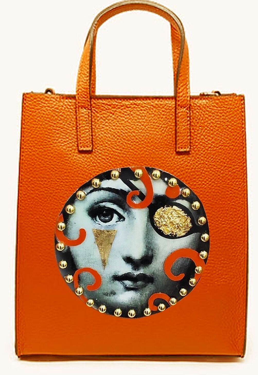 Borsa pelle arancione