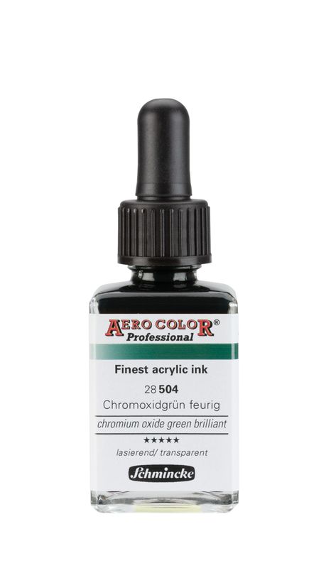 Aero Color Finest acrylic ink Chromoxidgrün feurig Aero Color Finest acrylic ink Chromoxidgrün feurig