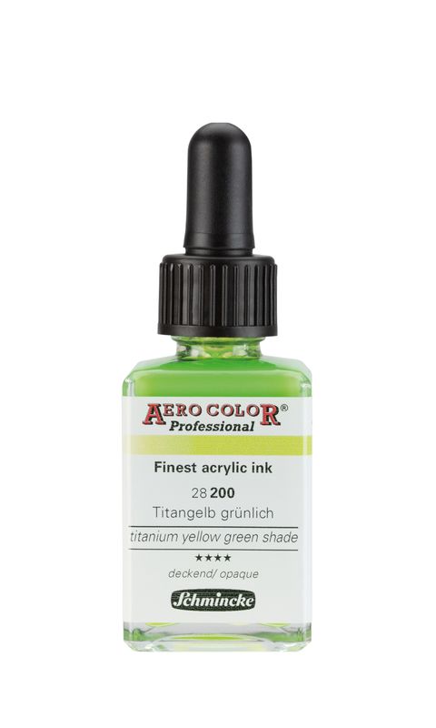 Aero Color Finest acrylic ink Titangelb grünlich Aero Color Finest acrylic ink Titangelb grünlich