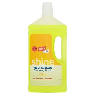 Jack&#39;s Shine Multi Surface Cleaning Liquid Citrus 1 Litre
